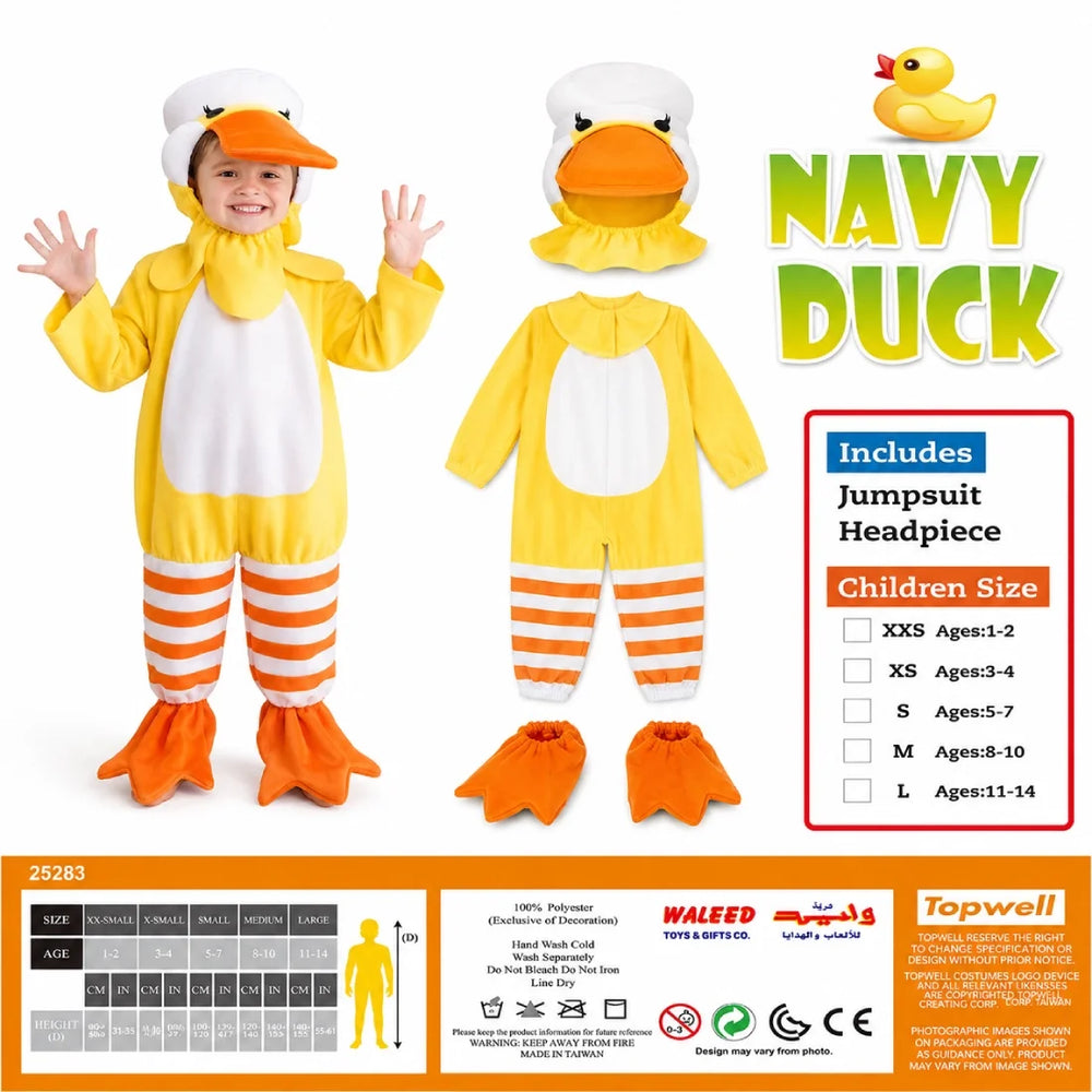Navy Duck Fancy Dress Costume for Kids