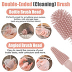 Haakaa Double-ended Silicone Bottle Brush - Blush