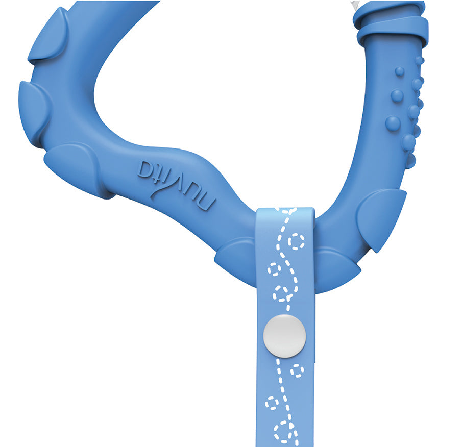 Nuvita Pacifier holder with snap-fastener 6071 CLIP NO RING / WITH BUTTON BLUE