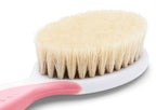 نوفيتا - فرشاة صوف طبيعي+مشط - زهري