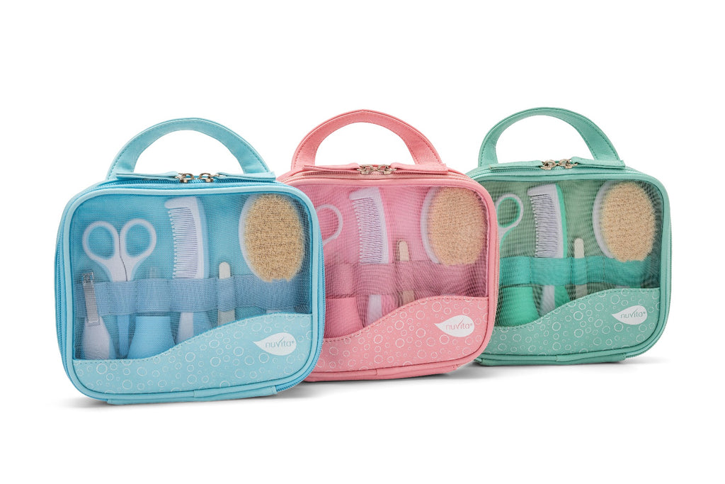 نوفيتا  - مجموعة العناية الأساسية بالطفل - جهاز التنفس الصناعي ، مقص صغير مع اطراف مستديرة -بينك