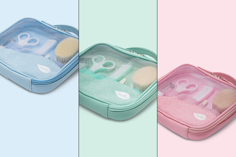 نوفيتا  - مجموعة العناية الأساسية بالطفل - جهاز التنفس الصناعي ، مقص صغير مع اطراف مستديرة -أخضر