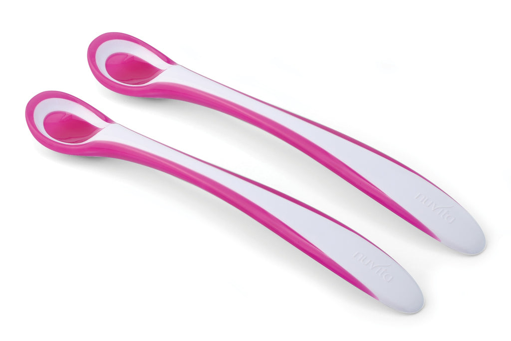Nuvita Set 2 thermosensitive spoons, pink
