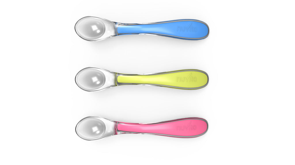Nuvita Set 2 Easy Eating silicone spoons, blue