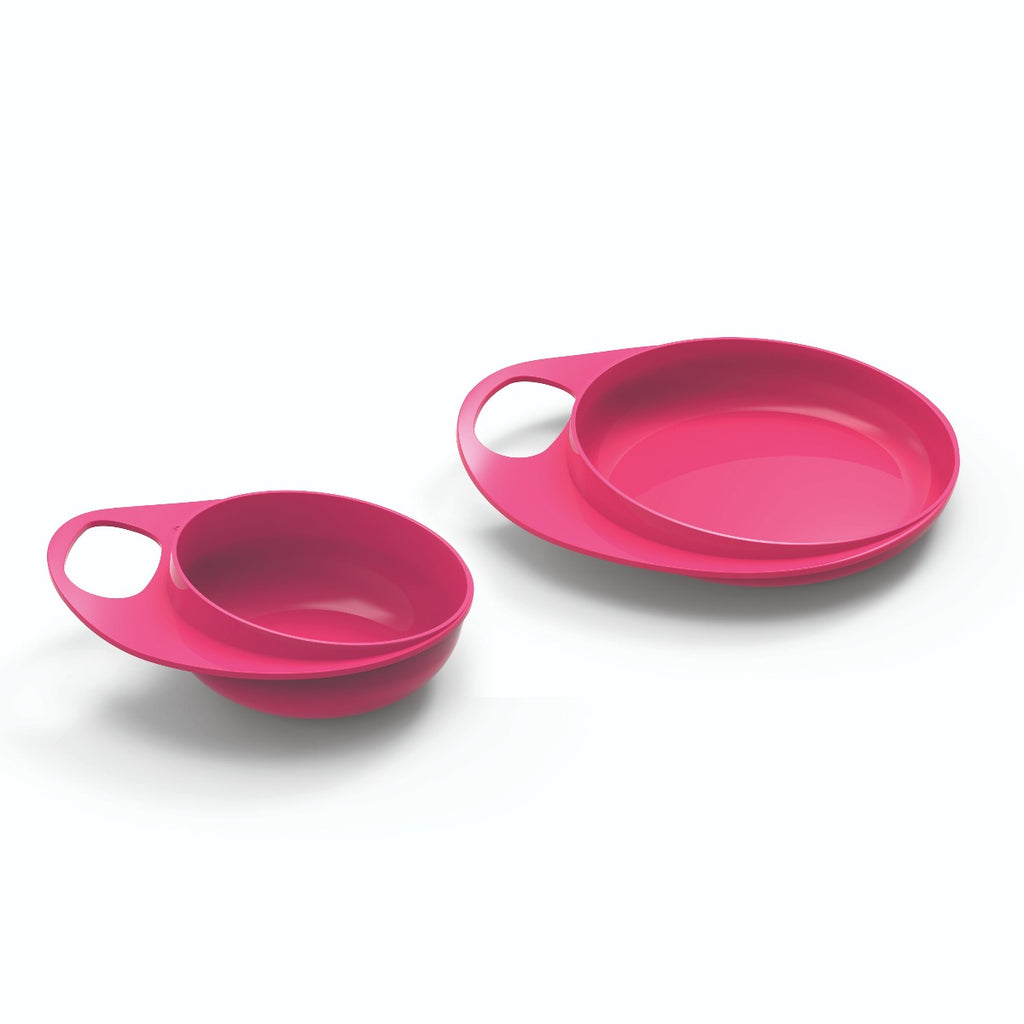 Nuvita EasyEating Smart bowl and dish. Pink
