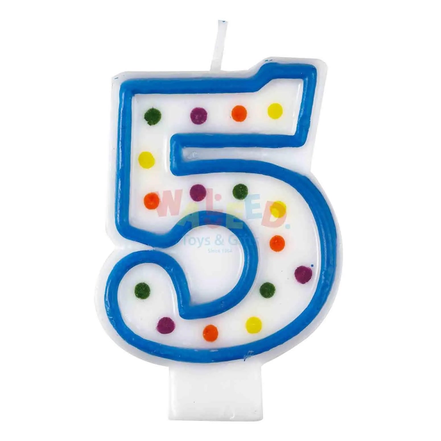 NUMBER5 POLKA DOTS BIRTHDAY CANDLE