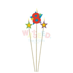 NUMBER8STAR BIRTHDAY CANDLE