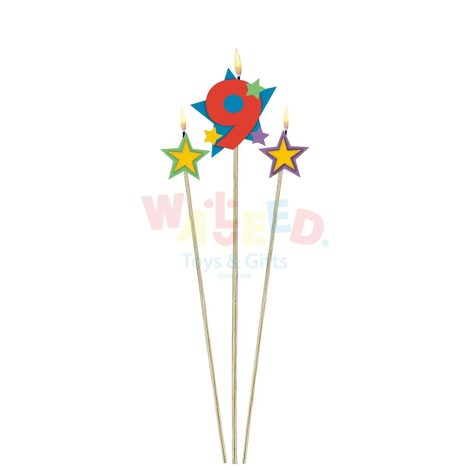 NUMBER9STAR BIRTHDAY CANDLE