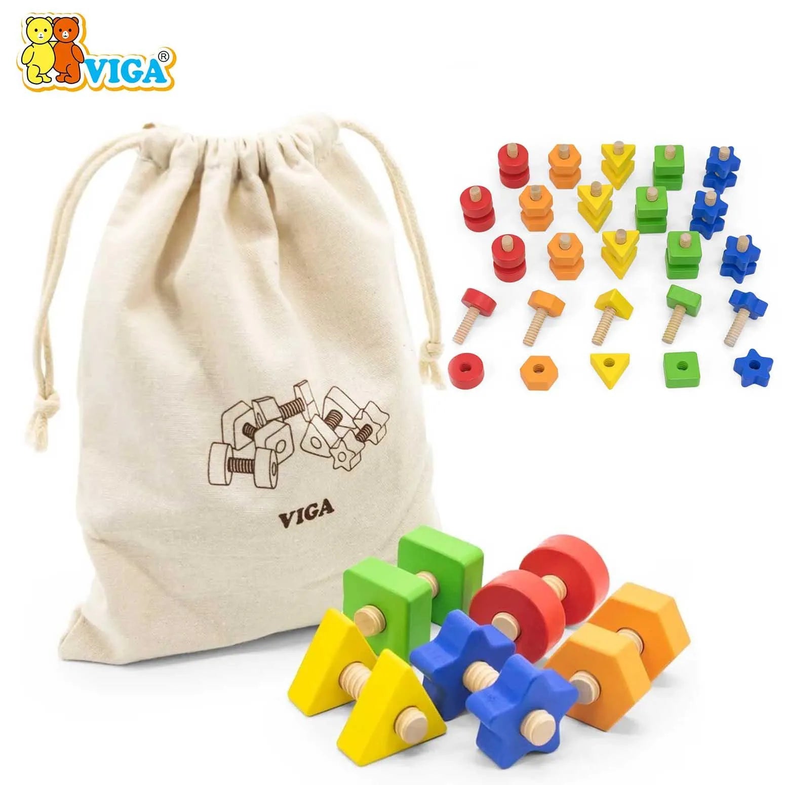 Nuts and Bolts Fit and Screw Arcade Toy (40 pcs)