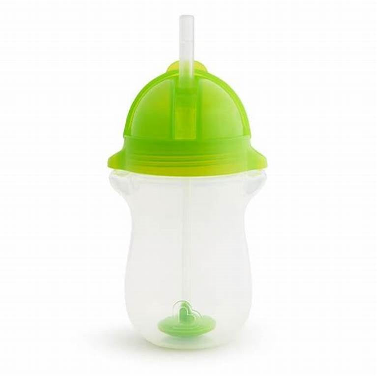 Munchkin Any Angle™ Click Lock Weighted Straw Trainer Cup 10oz - Green 12 months +