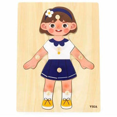 viga Body Parts Puzzle - Girl（7pcs）