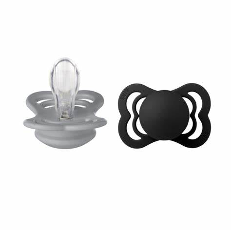 Bibs Supreme 2 Pack Silicone S1 Cloud Black