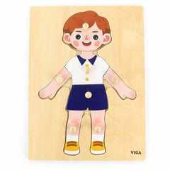 Viga Body Parts Puzzle - Boy（7pcs）