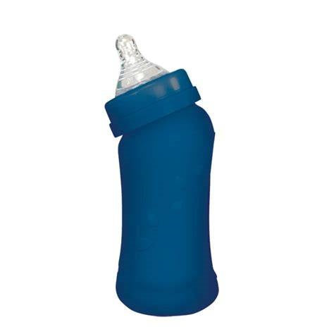 Green Sprouts Baby Bottle Made From Glass W/ Silicone Cover-5Oz-Navy-0Mo+