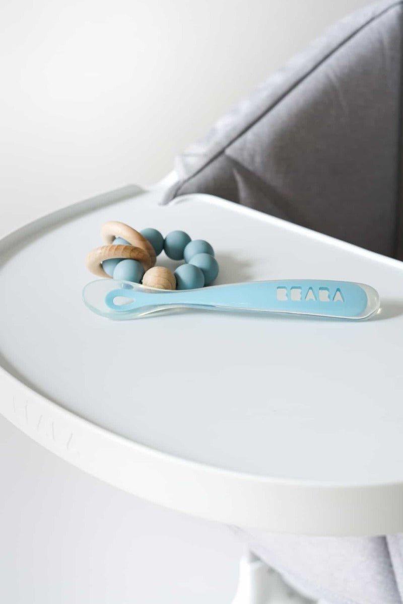 Beaba Silicone Spoon 1stAge SetOf 2+Box Windy-Blue