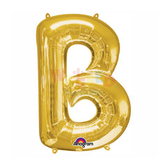 P50 LETTER B GOLD BALLOON 23X34