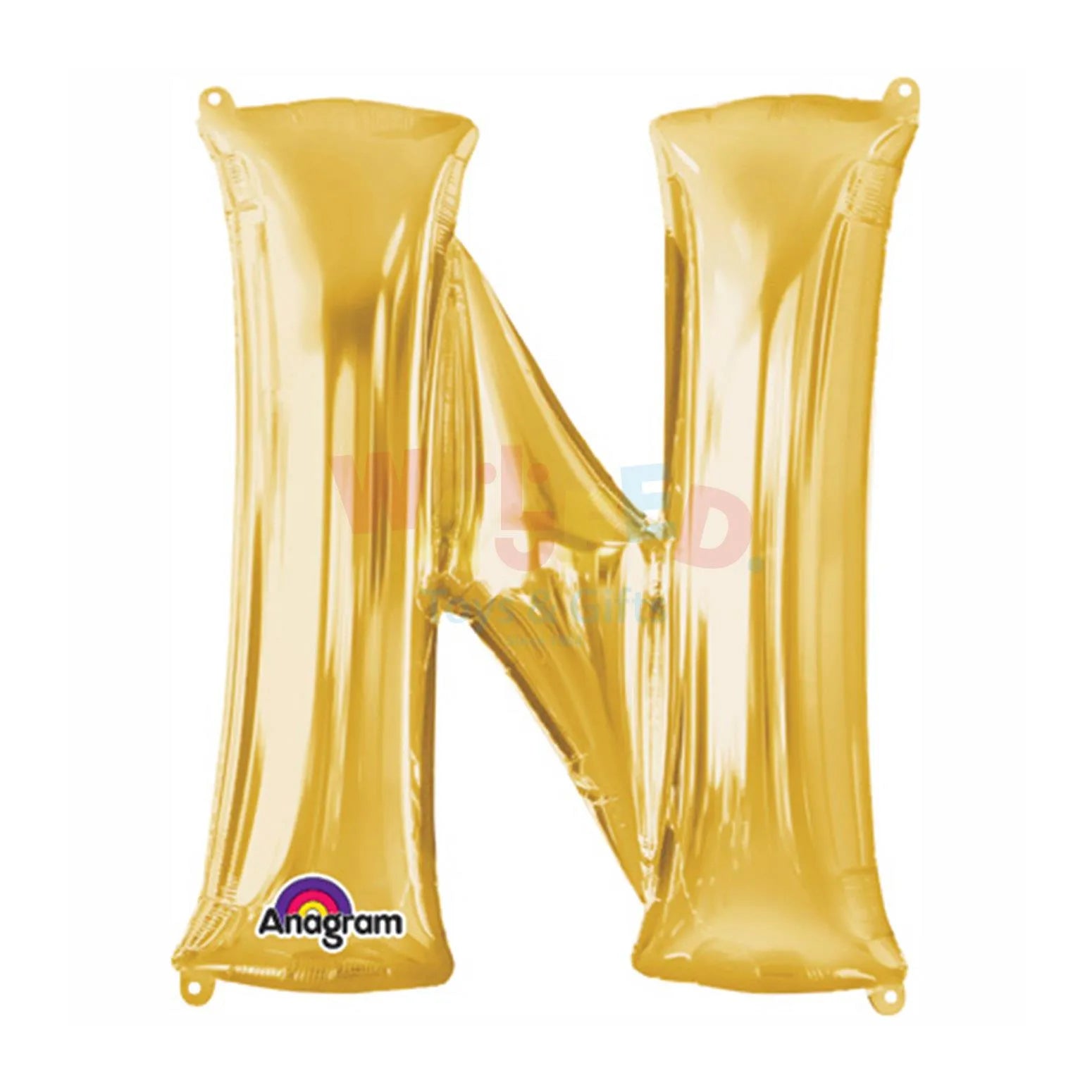 P50 LETTER N GOLD BALLOON 24X32"