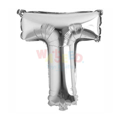 P50 LETTER T SILVER BALLOON26X32