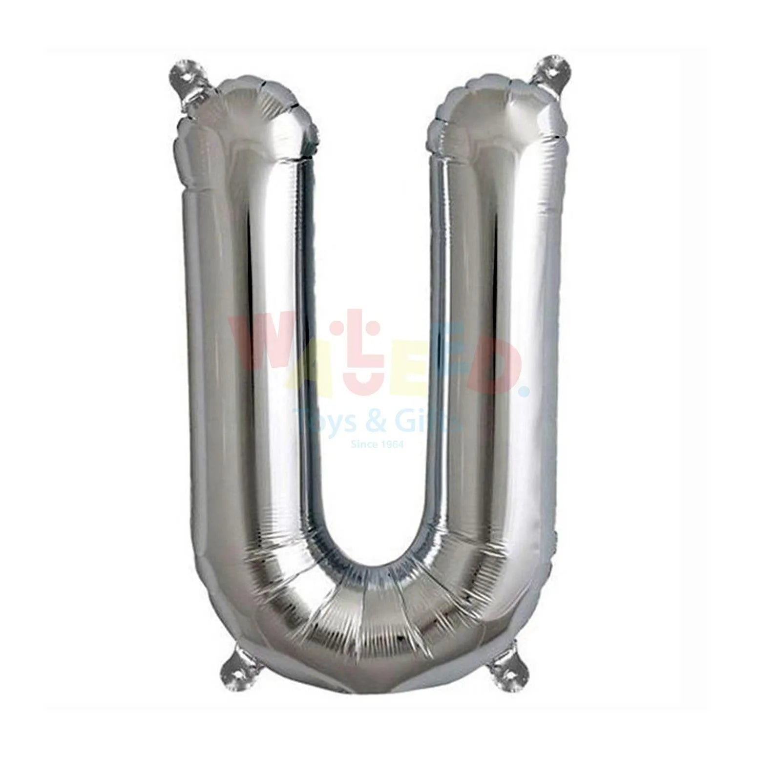 P50 LETTER U SILVER BALLOON 23X33"