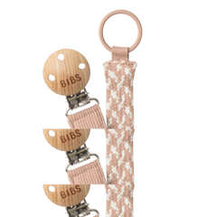 Bibs Pacifier Clip Blush/Ivory