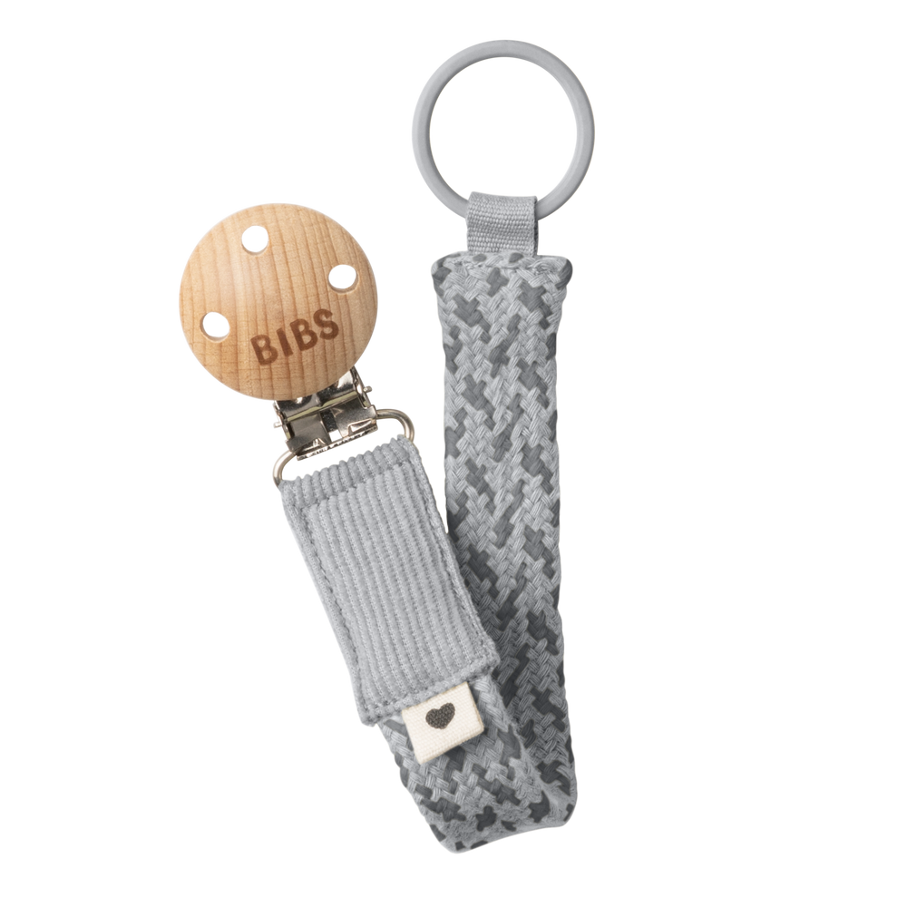 Bibs Pacifier Clip Cloud/Iron