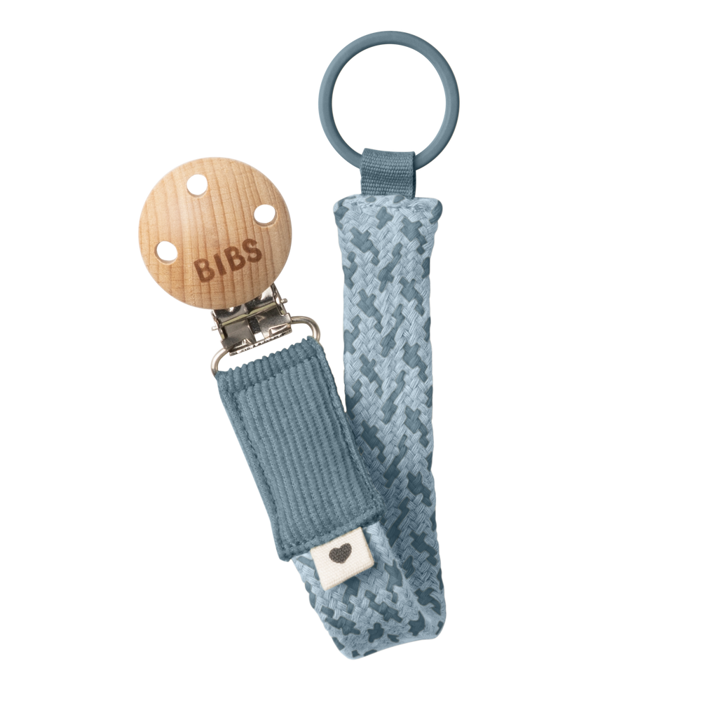 Bibs Pacifier Clip Petrol/Baby Blue