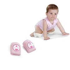 بيبي جيم_وسادات الركبة المضادة للانزلاق_ وردي