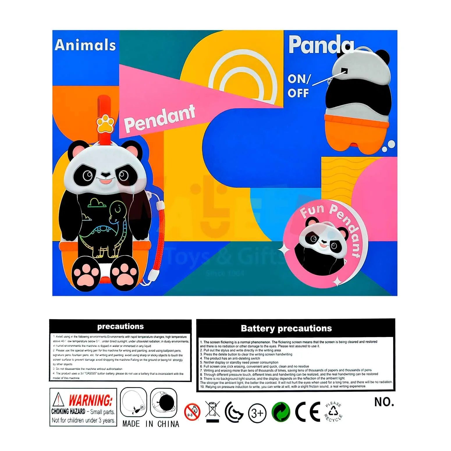 Kids Panda LCD Writing Drawing Board 1 Piece Toy