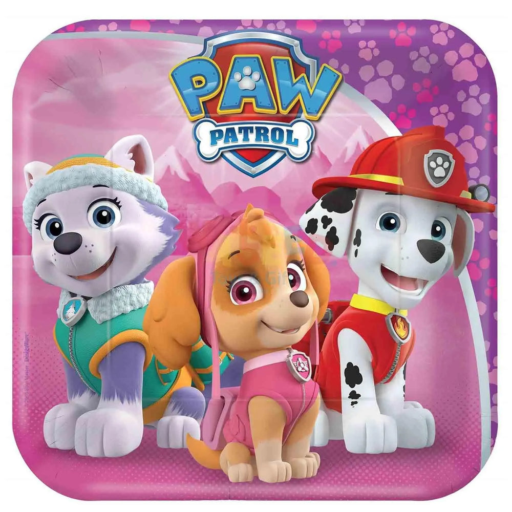 PAW PATROL GIRL SQR. PLATE
