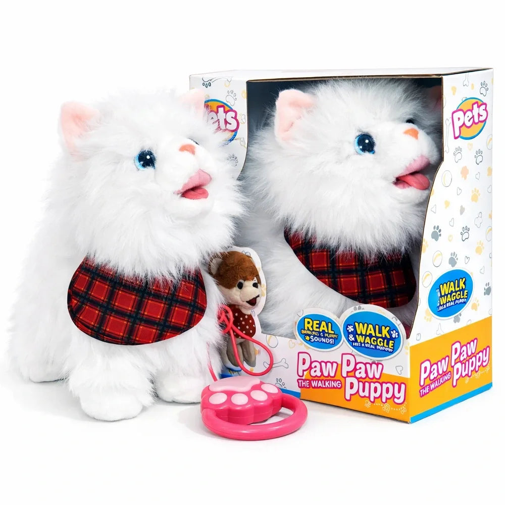 Paw Paw Walking Puppy Plush Toy with Leash
