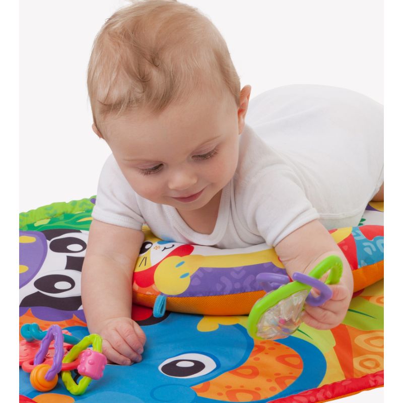 Playgro Zoo Play TimeTummy Time Mat & Pillow