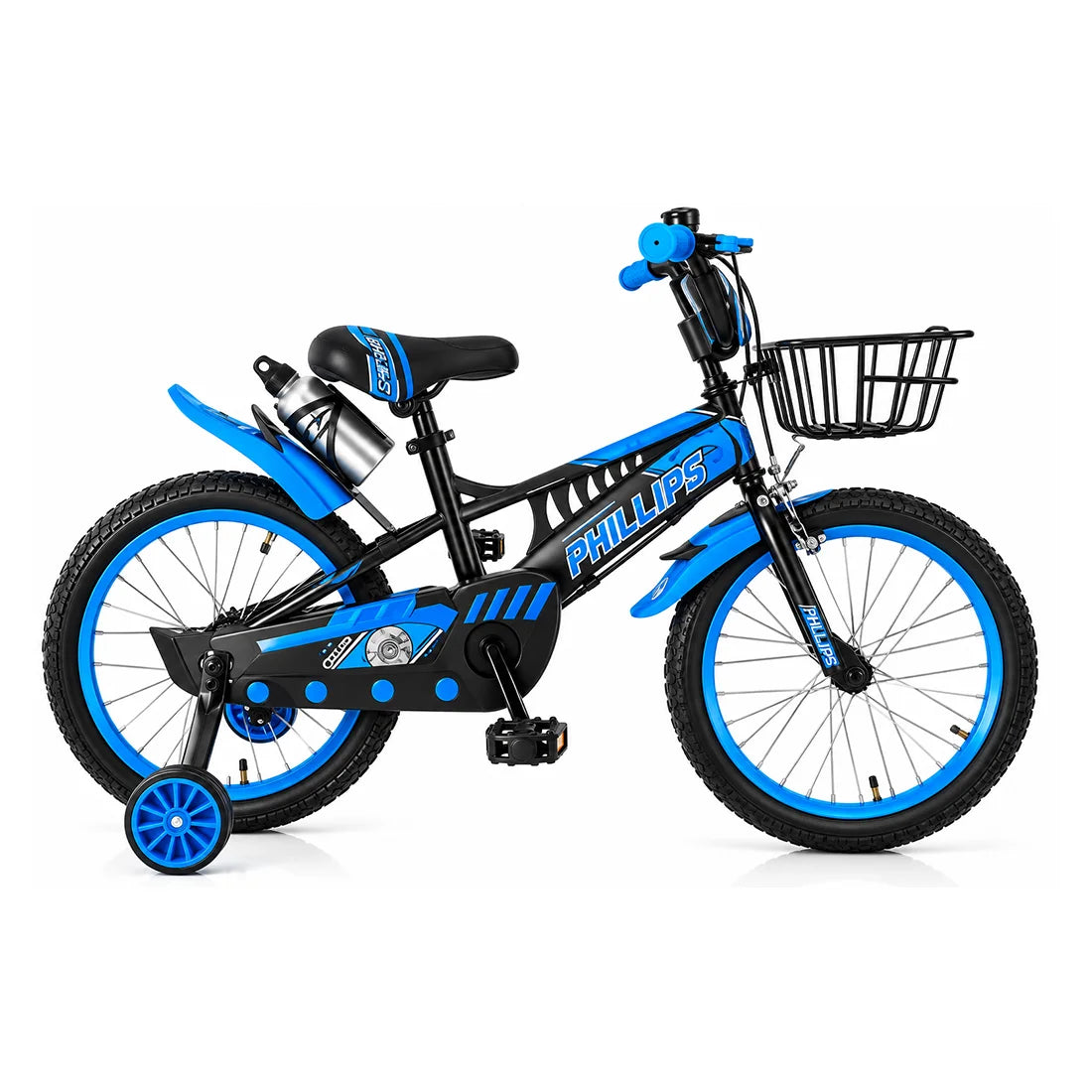 Phillips P-128 Sport Kids Bicycle 16 Inch with Basket & Water Bottle