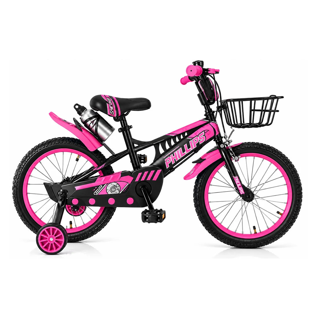 Phillips P-128 Sport Kids Bicycle 16 Inch with Basket & Water Bottle