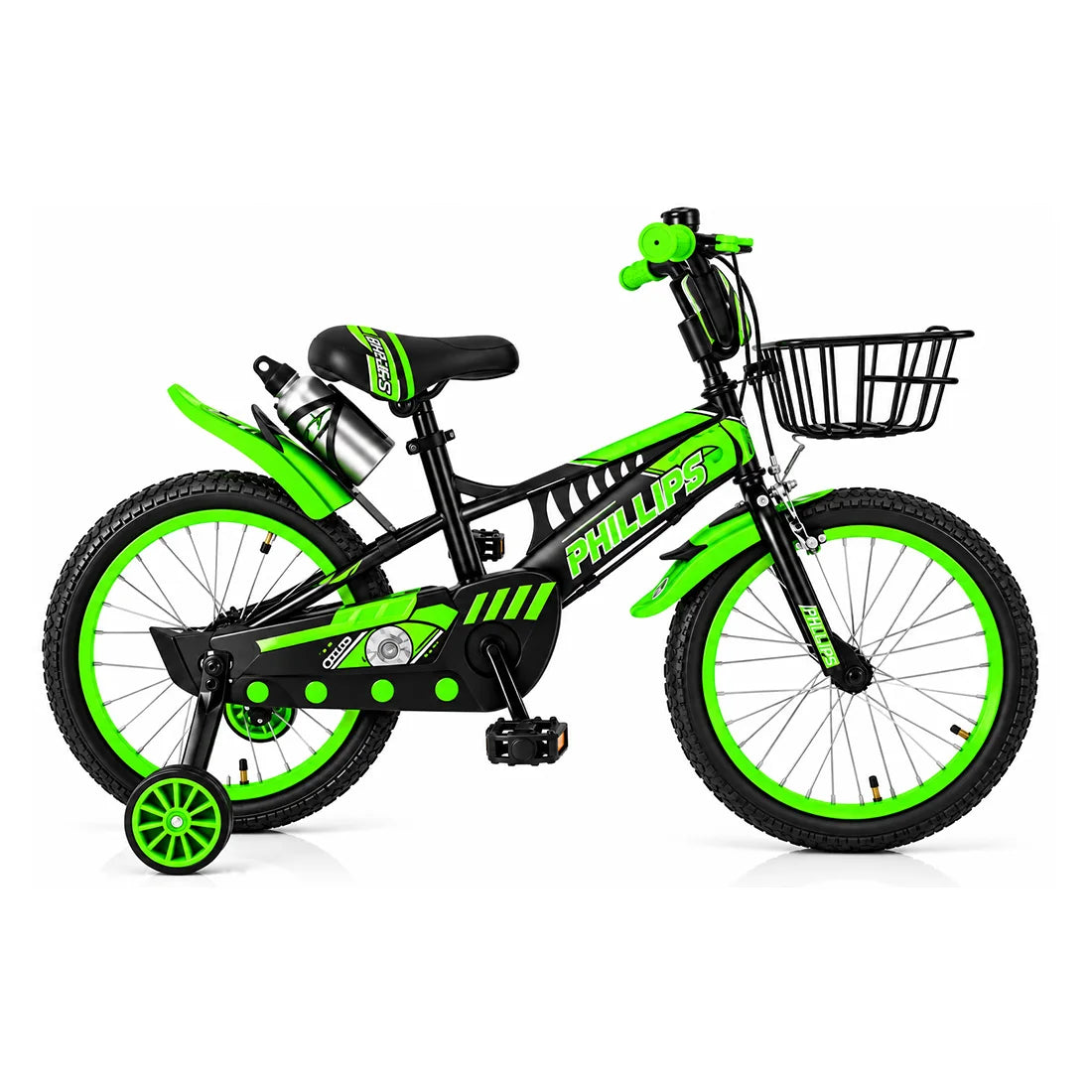 Phillips P-128 Sport Kids Bicycle 16 Inch with Basket & Water Bottle