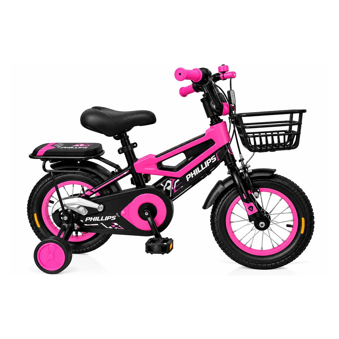 Phillips P-140 Sport Kids Bicycle 12 Inch with Basket & Rear Rack