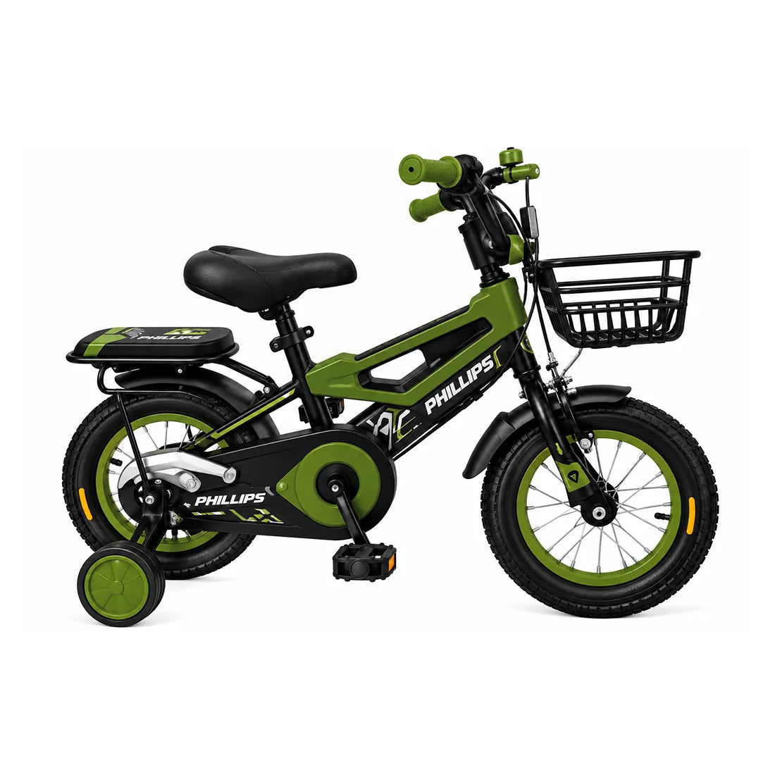 Phillips P-140 Sport Kids Bicycle 12 Inch with Basket & Rear Rack
