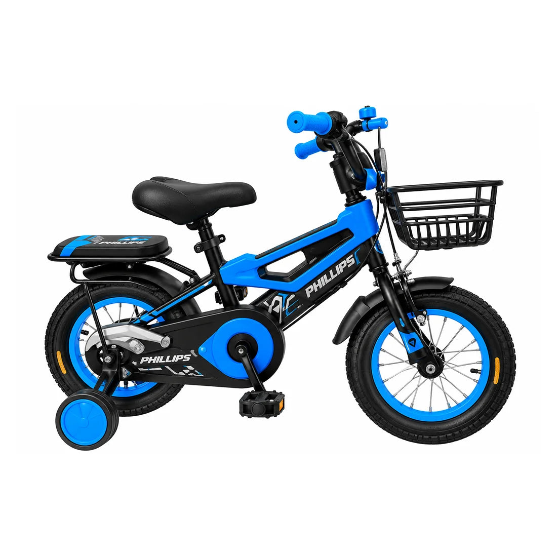 Phillips P-140 Sport Kids Bicycle 12 Inch with Basket & Rear Rack
