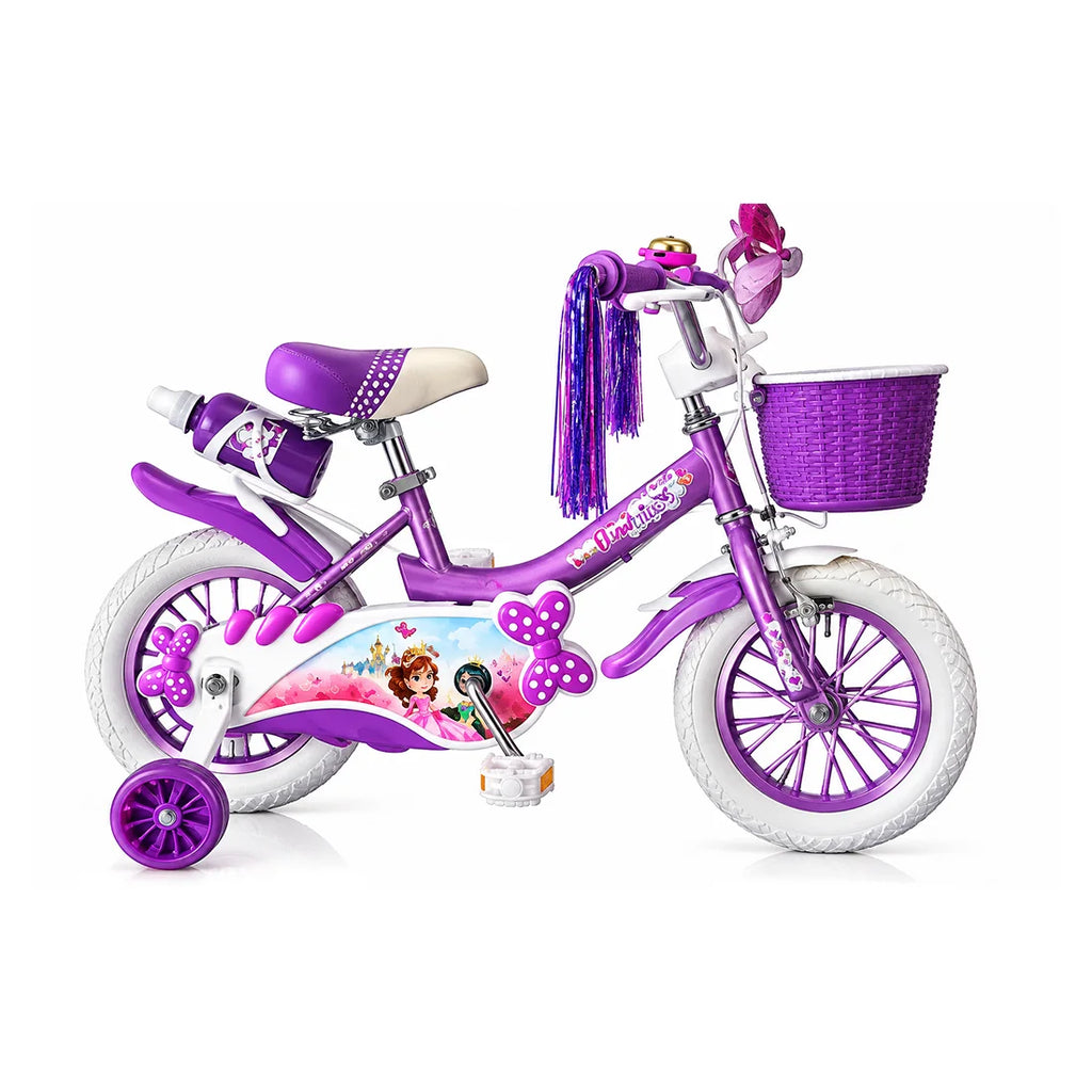 Phillips P-203 Kids Bicycle 12 Inch with Basket, Streamers & Water Bottle