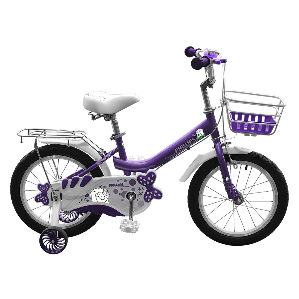 Phillips P-215 Kids Bicycle 12 Inch with Basket & Rear Rack