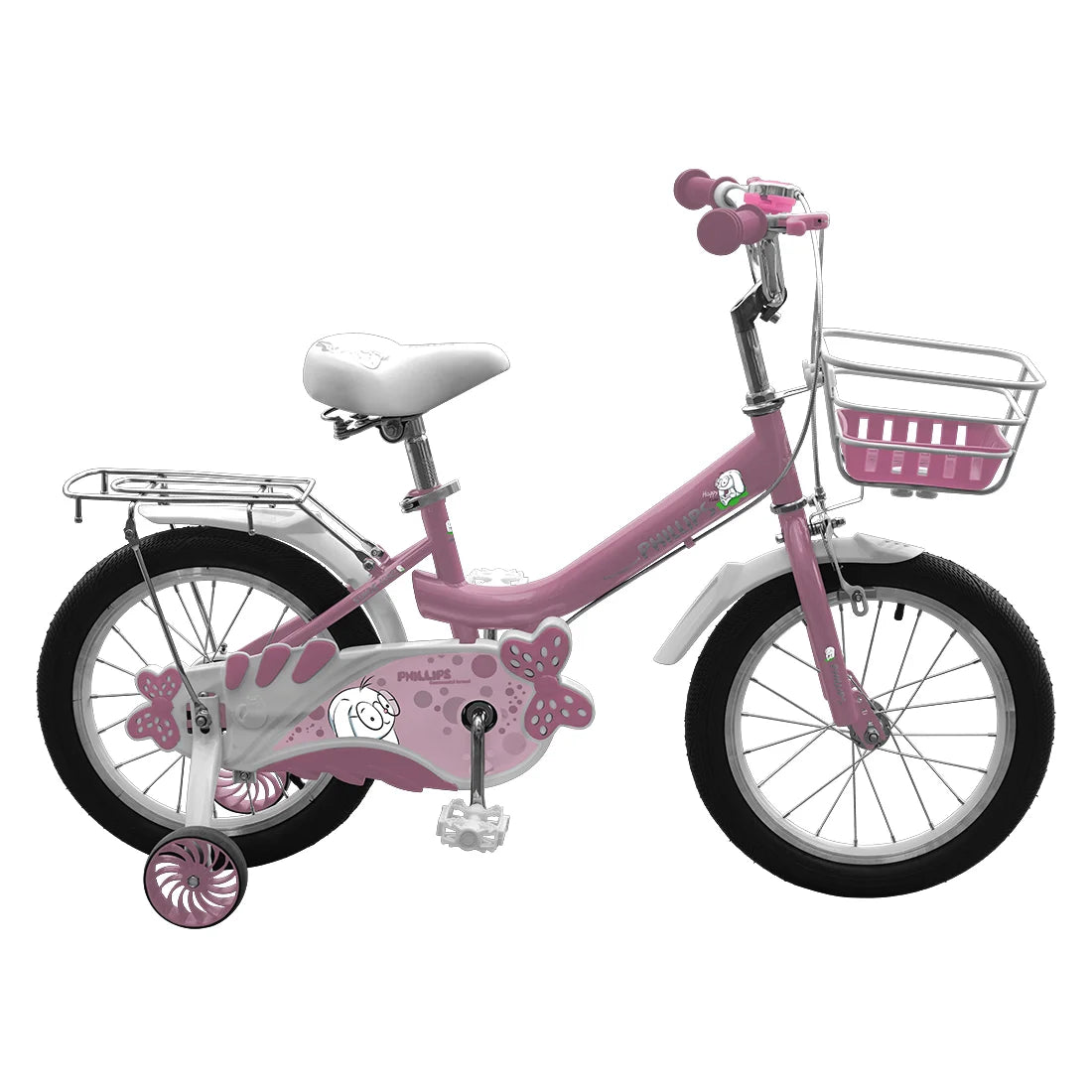 Phillips P-215 Kids Bicycle 12 Inch with Basket & Rear Rack