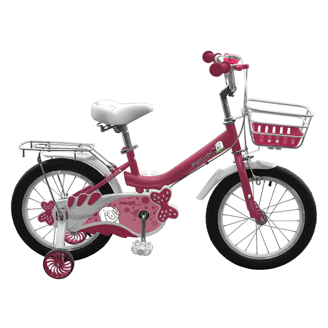 Phillips P-215 Kids Bicycle 12 Inch with Basket & Rear Rack