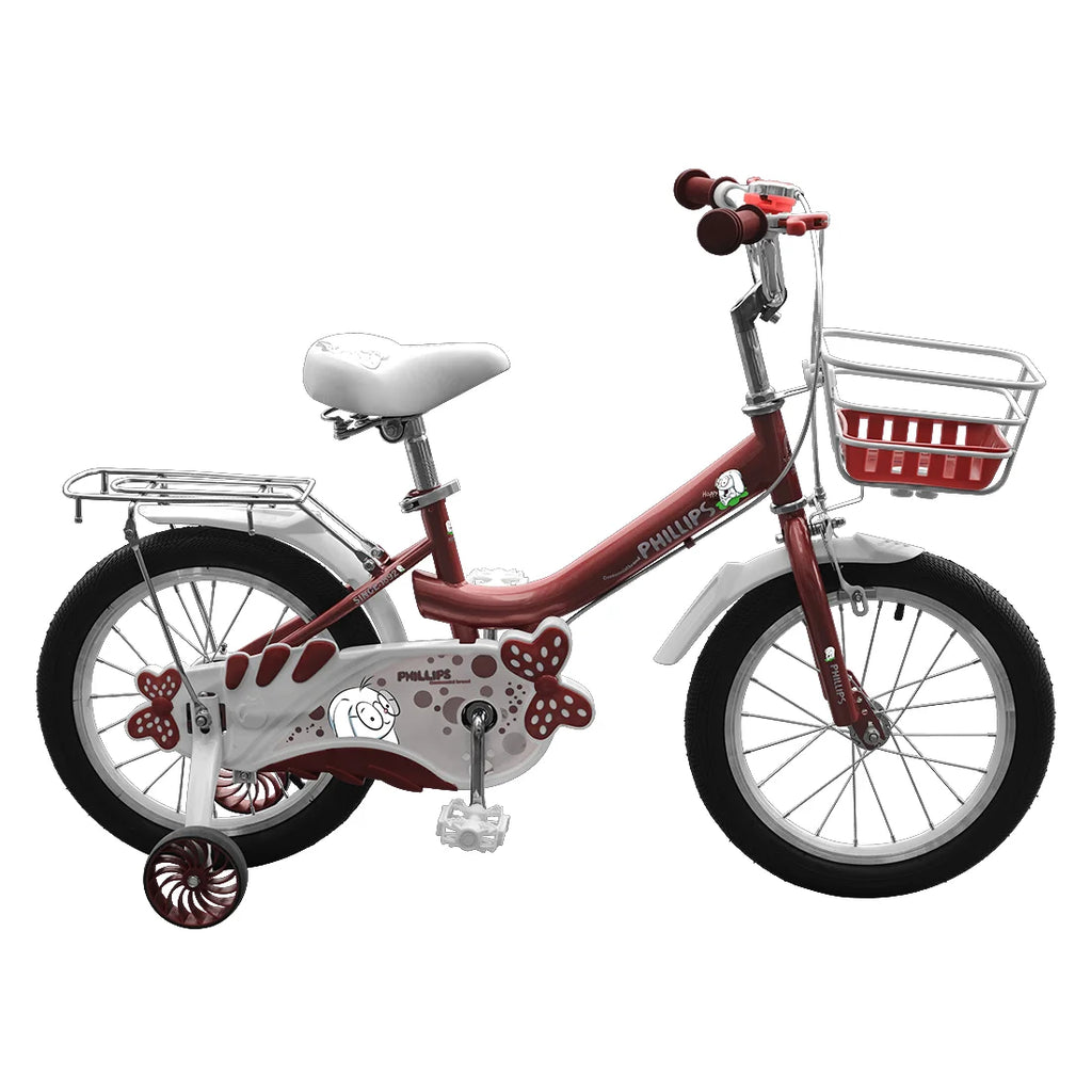 Phillips P-215 Kids Bicycle 12 Inch with Basket & Rear Rack