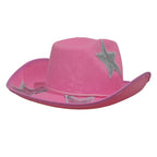 Pink Cowboy Hat with Glitter Stars