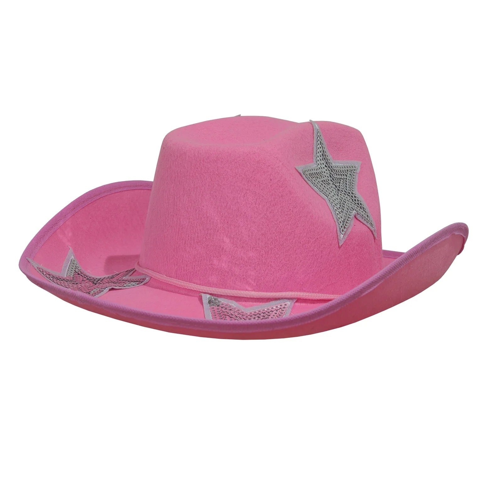 Pink Cowboy Hat with Glitter Stars
