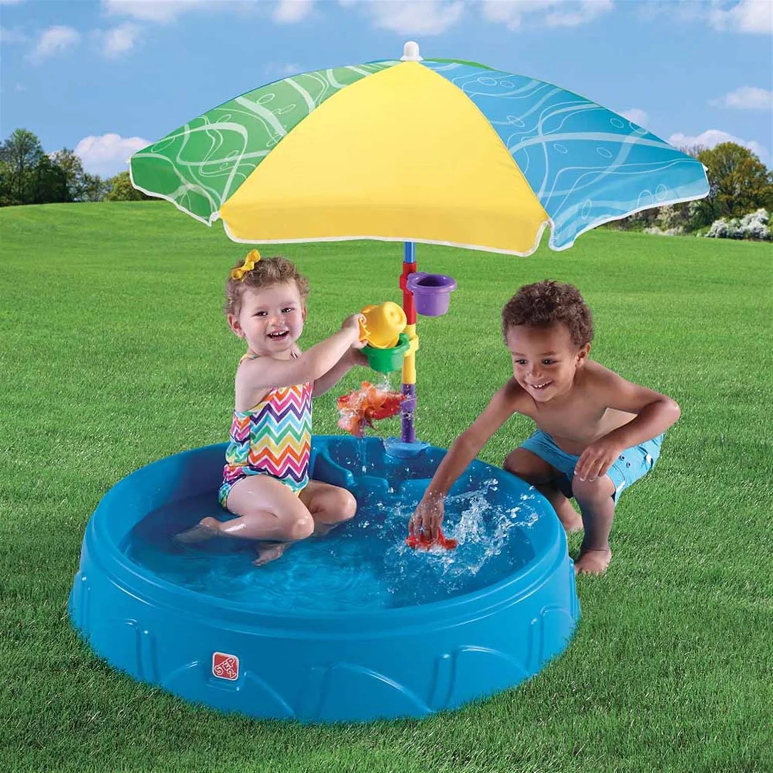 step2 PLAY & SHADE POOL WITH UMBRELLA