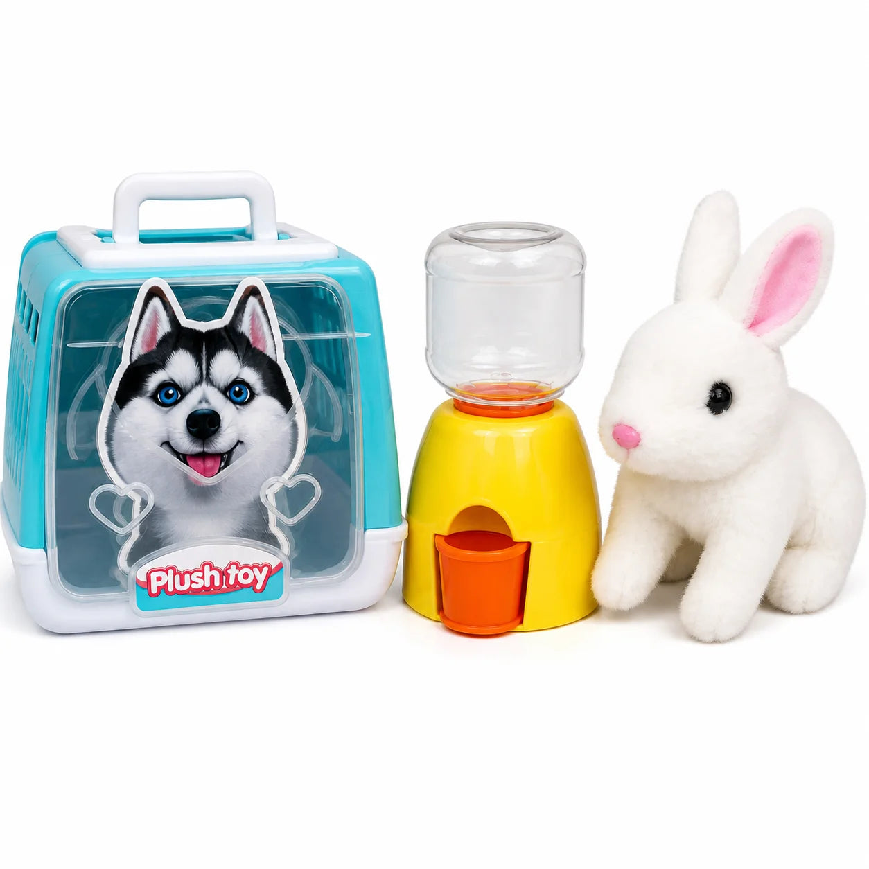 Plush Pet Collection with Carry Case