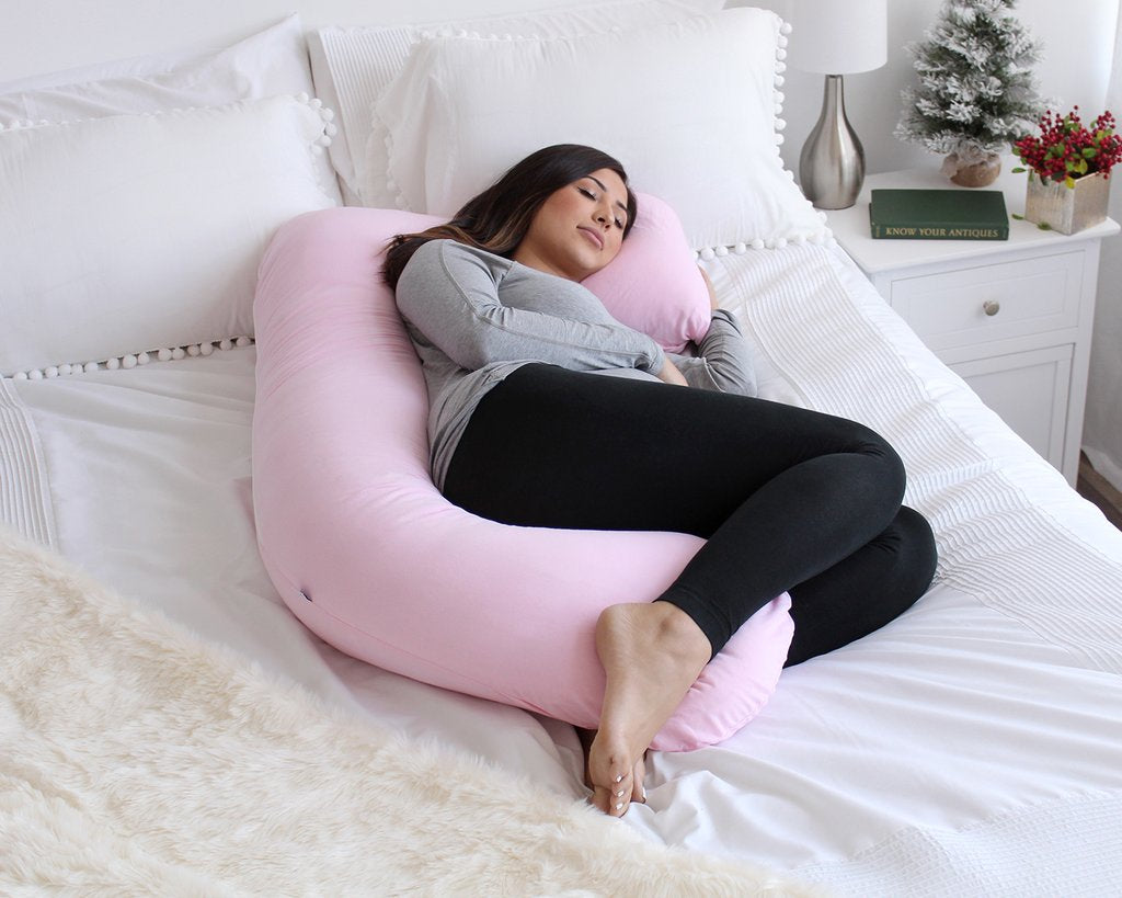 Pharmedoc U-Shape poly pillow LIGHT PINK 