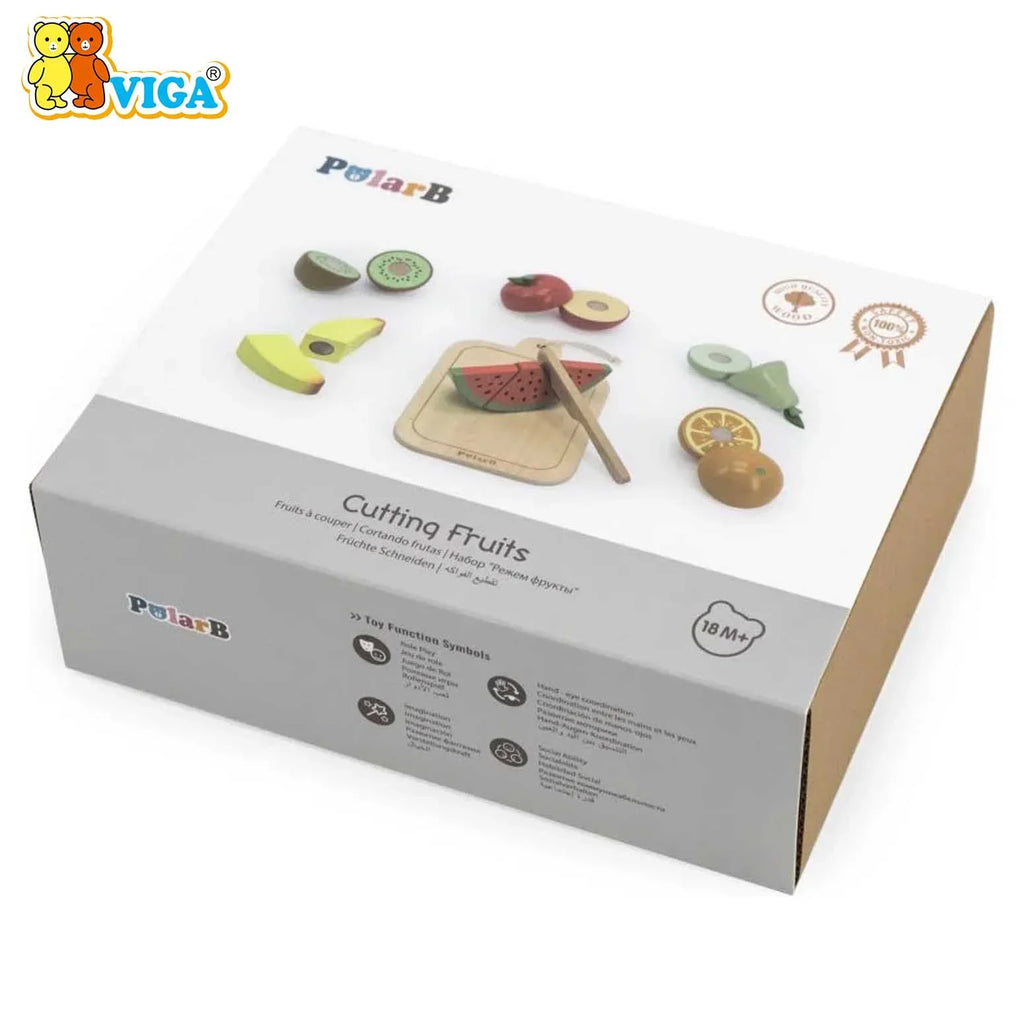 PolarB Cutting Fruits Wooden Set