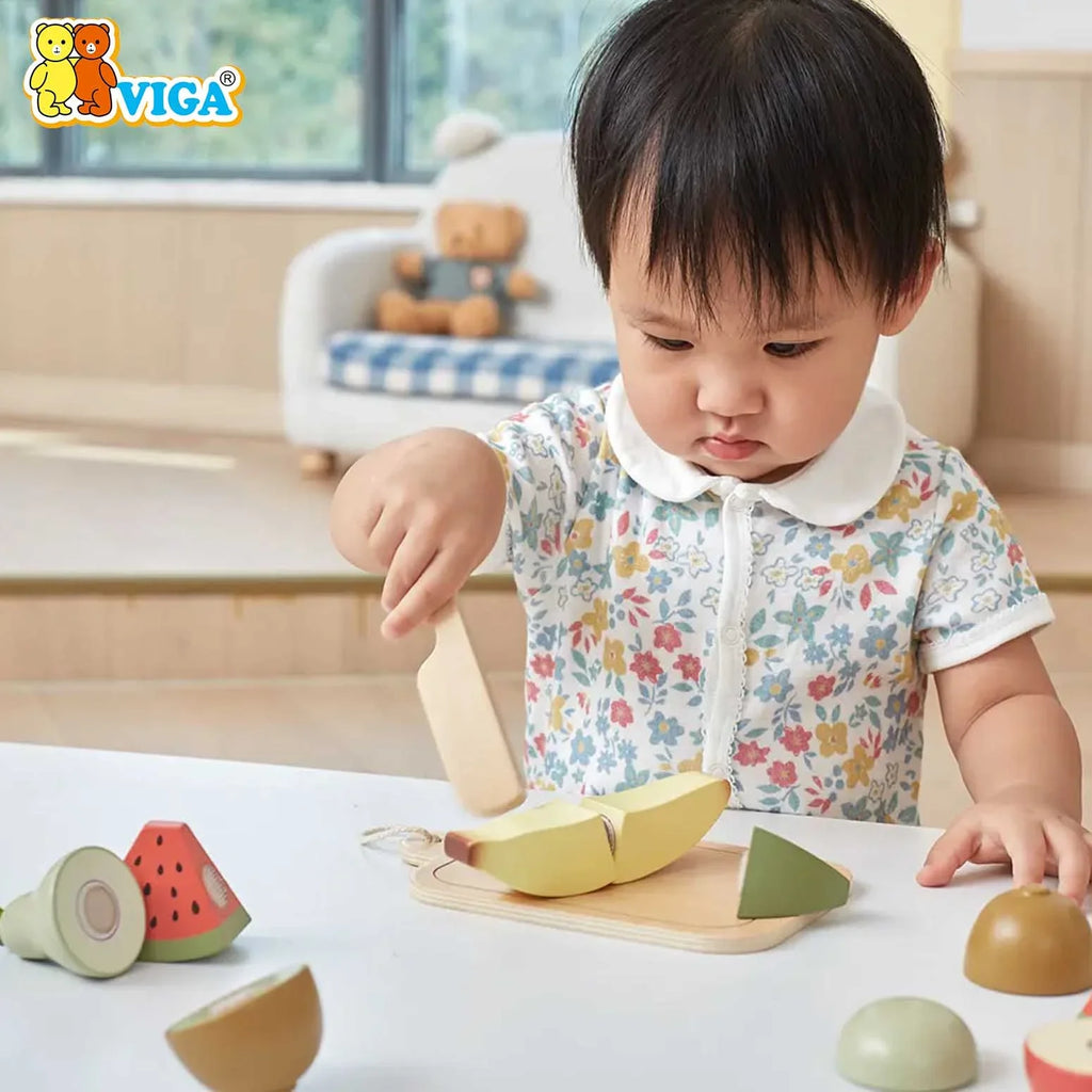 PolarB Cutting Fruits Wooden Set