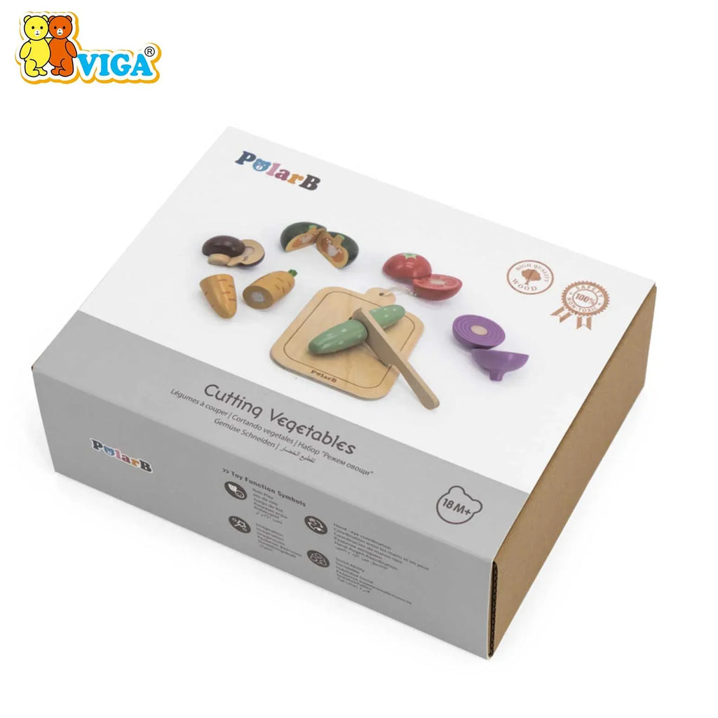 PolarB Cutting Vegetables Wooden Set